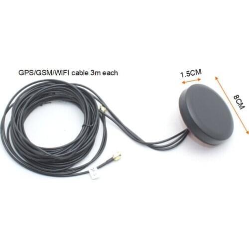 Universal Auto Car Antenna DIY roof mount GPS Accessories with 3 Aerials Amplifier wifi GPS and GSM combine Antenna