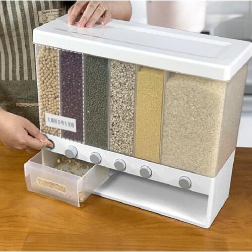 10KG Cereal Disp Rice bucket Home Division seal Insect and moisture proof kitchen Rice storage box Whole grain storage Dispenser