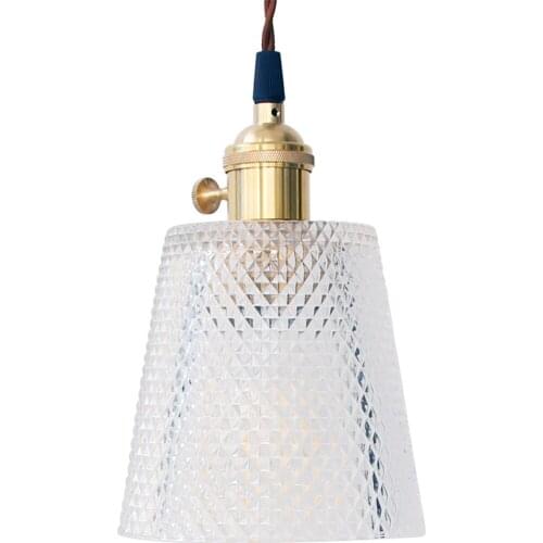 Vintage Loft Decor LED Pendant Light Fixtures Copper Glass Hanging Lamp Dining Room Indoor Lighting Antique Droplight Luminaire