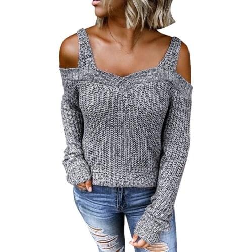 Knitted Off The Shoulder Sweater