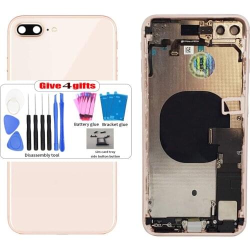 Back Housing Assembly Metal MidFrame w/Major Components Pre-Installed Including Buttons for iPhone 8 Plus