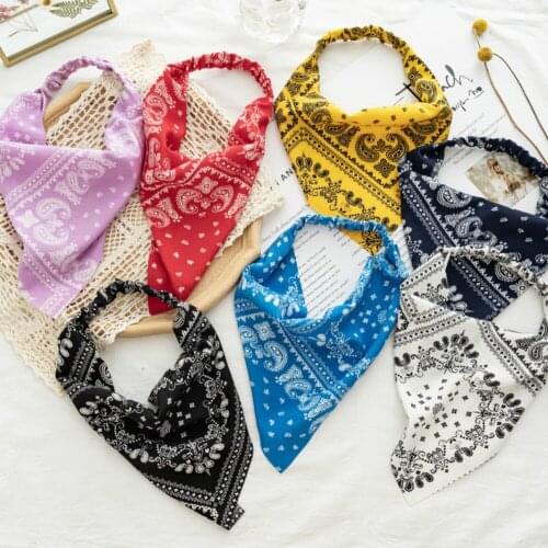 Women Girls Summer Bohemian Hair Scarf Print Headbands Retro Scarf Turban Bandage Bandanas HairBands Hair Accessories Headwrap