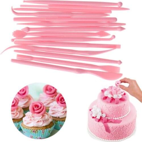 14pcs Mini Mold Pastry Craft Flower Fondant Carving Cutter Baking Tools Cake Decoration