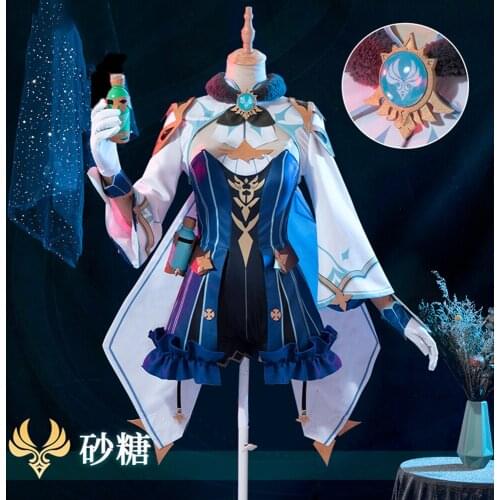 2020 new game Genshin Impact Granulated Sucrose Fall Season Fischer Cosplay Halloween Christmas Party Masquerade Anime Shows
