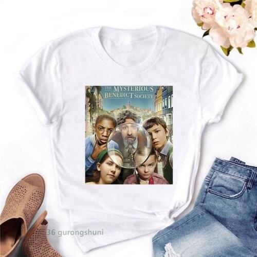 2021 Funny The Mysterious Benedict Society T Shirt Graphic Print Women T-Shirt Female Clothing Short Sleeve T-Shirts Summer Top