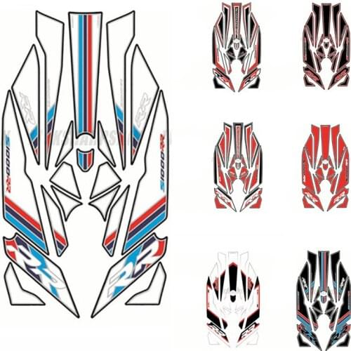 3D Gel Motorcycle Rear Fairing Sticker Motor Number Board Protector Decals Stickers For BMW S1000RR s1000rr S 1000 RR 2015-2017