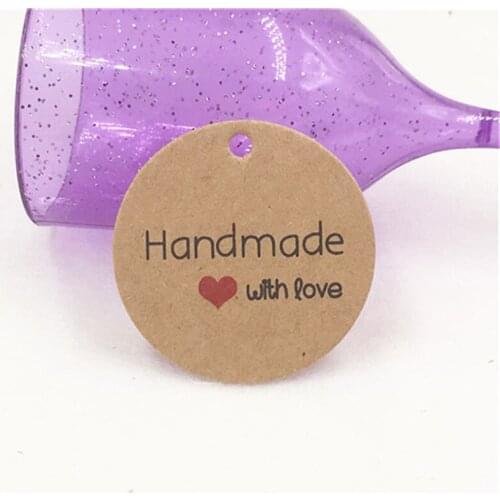 50Pcs/Lot Handmade Kraft Paper Tags Christmas Tree and Round Shape for Christmas Party Decoration Jewelry Gift Box Packing Tags