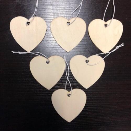 7cm Middle Size Heart Laser Die Cutting Wooden Veneer Engrave Wood Shape Decoration Pendant DIY Crafts Household Supplies