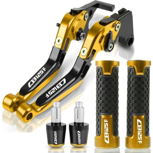CNC Aluminum Motorcycle Handle Bar FOR HONDA CB125F 2016 CB 125F CNC Folding Extendable Adjustable Brake Clutch Levers Rubber