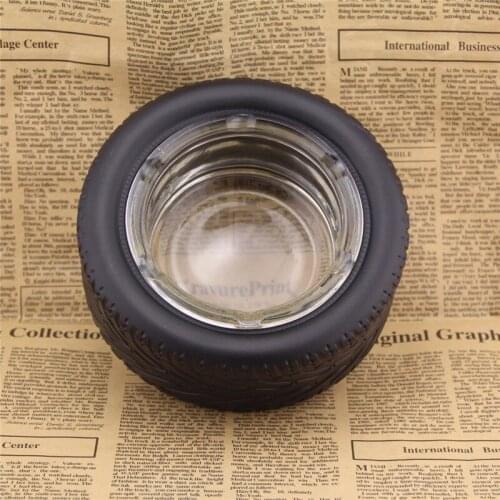 Big Tire Ashtray Brand New Good Rubber New Material Ashtray Around The Whole Body Protection Creative Glass Ashtray Cool Ashtray