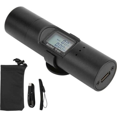 Accessoire voiture breathalyzer Alcohol Tester High Sensitivity Digital Breathalyzer Liquid Crystal Display USB Charging