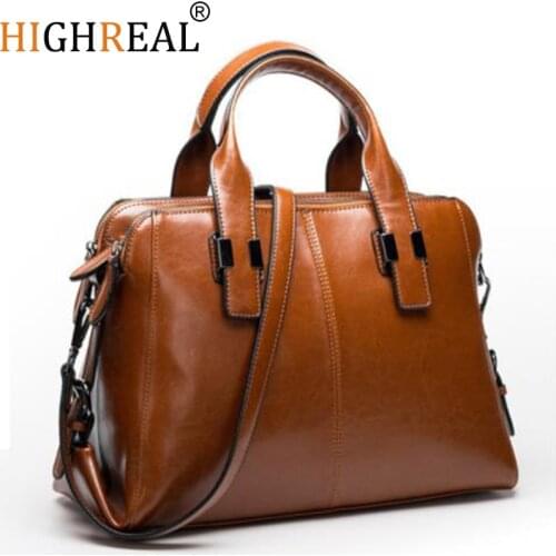 Real Cow Leather Ladies HandBags Women Genuine Leather bags Totes Messenger Bags Hign Quality Designer Luxury Brand Bag