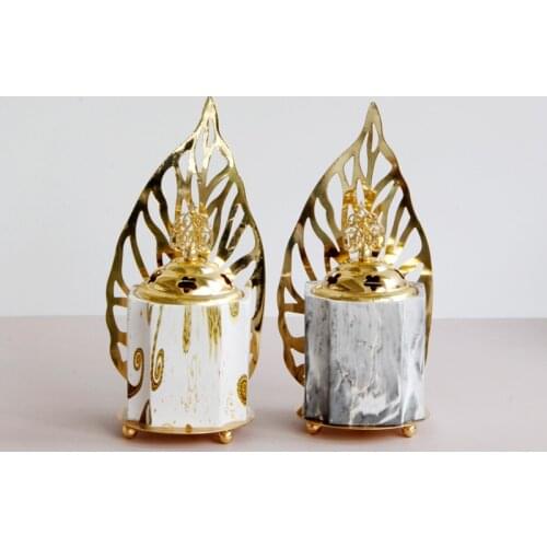 Arabic Incense Burner Holder European Style Leaf Muslim Home Decor Incense Burner Case Incense Holder