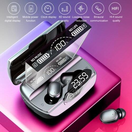 G6 TWS Bluetooth 5.1 Waterproof Wireless Earphone Earbuds with Mic Power Display
