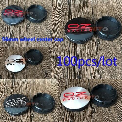 Hot Sale 100pcs/set 56mm 2.2inch OZ Emblem Label Series oz racing Wheel Center Centre Cap Auto Styling Wheel Hub Cap Dust-proof