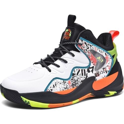 High Quality Basketball Shoes Men Breathable High-top Trendy Men Sneakers Anti-slip Outdoor Jump Zapatillas Hombre Summer 2021