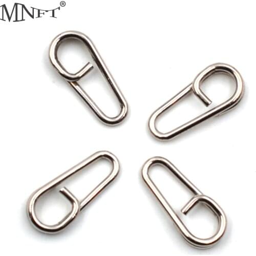 MNFT 50Pcs Steel Split Fishing lures Rings Fishing Swivel Bent Head Oval Split Tackle Fishing Lures Rings 16mm 21mm