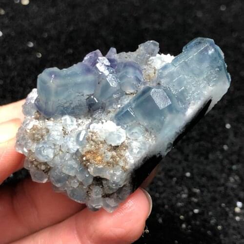 30.2g natural blue-green fluorite mineral ring vein healing teaching specimen stone decoration collection ornaments