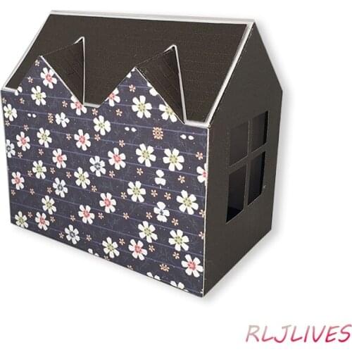 House Box Metal Cutting Dies DIY Scrapbooking Card Stencil Paper Craft Handmade Album Handbook Decoration