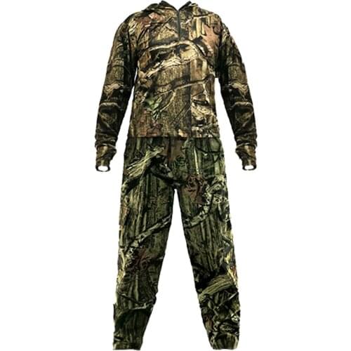 Outdoor Hunting Bionic Camouflage Clothes Suits Men Summer Quick Dry Sun Protective Breathable Bird Watching Fishing Clothing