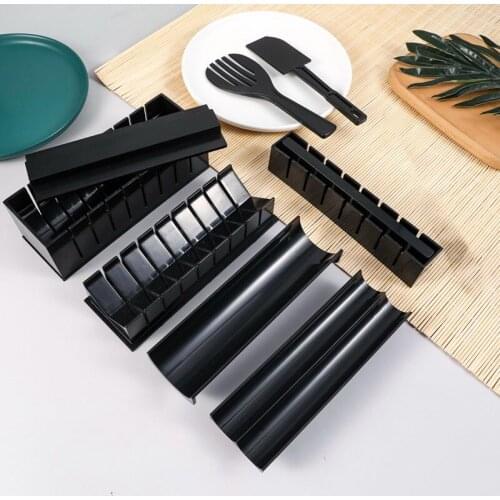 10 Pcs / Set Sushi Maker Equipment Kit, Japanese Rice Ball Cake Roll Mold Sushi Multifunctional Mold Making Sushi Tools