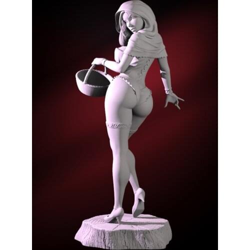1/24 75mm 1/18 100mm Resin Model Kits Little Red Riding Hood Unpainted No Color RW-126