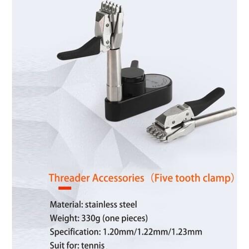 Alpha 1PCS Tennis Stringing Machine Tools Flying Clamp Five Teeth Threader Accessories Auxiliary 1.20mm