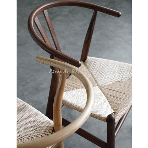 Y Chair Solid Wood New Chinese Chair Modern Minimalist Nordic Dining Chair Lounge Chair Wicker Chair White Oak Wishbone Chair Ci