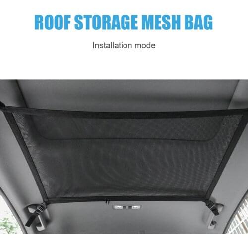 Ceiling Storage Net Supplies Easily Installation Auto Interior Capacity Car Travel Pocket Personal Car Elements