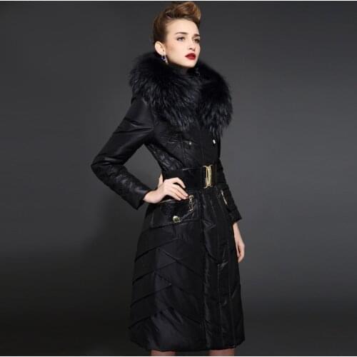 The cargo break code special offer a clearance elegant cultivate morality fashion lady long over-the-knee down jacket