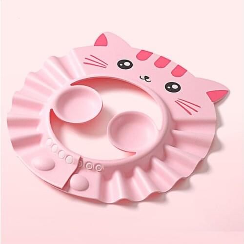 Baby Shower Cap Adjustable Cartoon Hair Wash Hat for Newborn Infant Ear Protection Children Kids Shampoo Shield Bath Head Cover