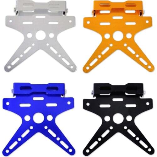 CITALL Adjustable Number License Plate Mount Holder Bracket Motorcycle Aluminum Alloy Fit For Honda Yamaha Kawasaki