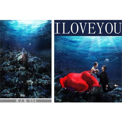 Professional wedding photo backgrounds vinyl sea mermaid photo backdrops for photography studio accessories photophone M-004