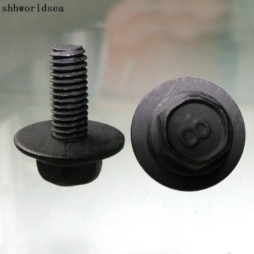 Shhworldsea 100pcs bolts car clips and fastener Vehicle headlamps composite door edge locking screw for mazda