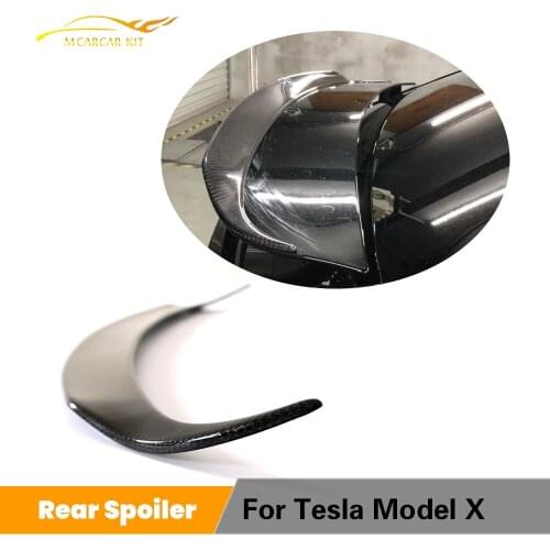 Rear Wing Spoiler Lip For Tesla X Moldel P90D 90D P100D 75D 100D 2016-2018 Carbon Fiber Trunk Lip Spoiler