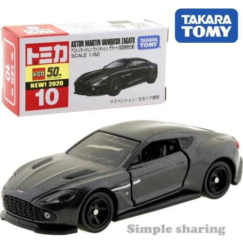 Takara Tomy Tomica No.10 Aston Martin Vanquish Zagato First Edition 1/62 Car Pop Kids Toys Motor Vehicle Diecast Metal Model