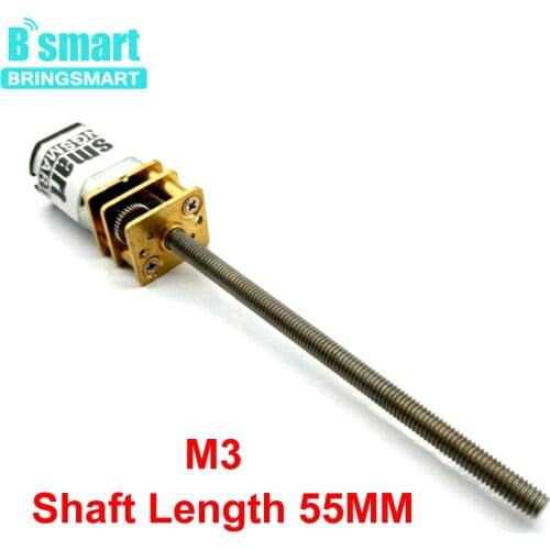 Bringsmart M3 Screw 55mm Threaded Shaft 3V 6V DC Gear Motor CW/CCW Mini Motor N20 12V Motor Reductor Gearbox Low Noise For DIY