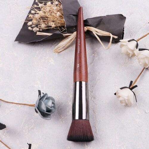 1pcs European vintage wooden handle magic wand flat foundation brush bb cream brush repair brush blush brush
