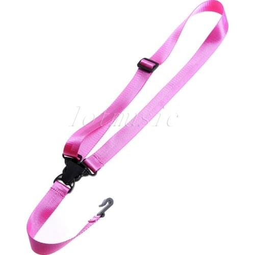 30 Pcs Adjustable Nylon Hawaii Guitar Straps Classical Ukulele Snap-on Strap Rose Pink