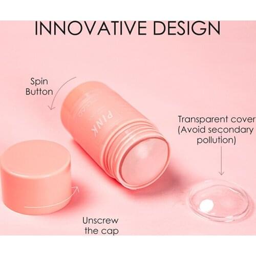 40g New Pink Mud Mask Stick Moisturizing Water Washing Smearing Solid Mask Clean Pore Blackhead Remover Acne Deep Cleansing