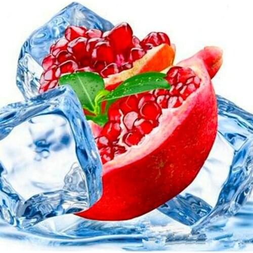 5d diamond painting fruit, ice cube pomegranate full square, diamond embroidery set, diamond mosaic, full round, 3d sticker