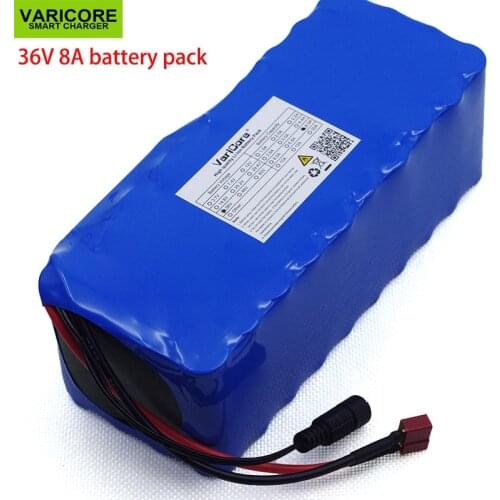 VariCore 36V 500watt 8Ah 10S4P 18650 Rechargeable battery pack ,modified Bicycles,electric vehicle 36V Protection with BMS