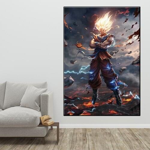 5d DIY Diamond Painting Anime Goku Full Square / Round Diamond Embroidery 3D Mosaic Artwork Cartoon Cross Stitch Unique Gift