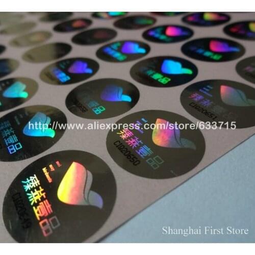 FREE DESIGN !Custom hologram label stickers printing ,could be with consecutive number