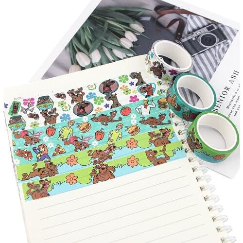 Ransitute R988 Cartoon Dog Washi Masking Tapes Life Stationery Decorative Adhesive Scrapbooking DIY Paper Office Stickers