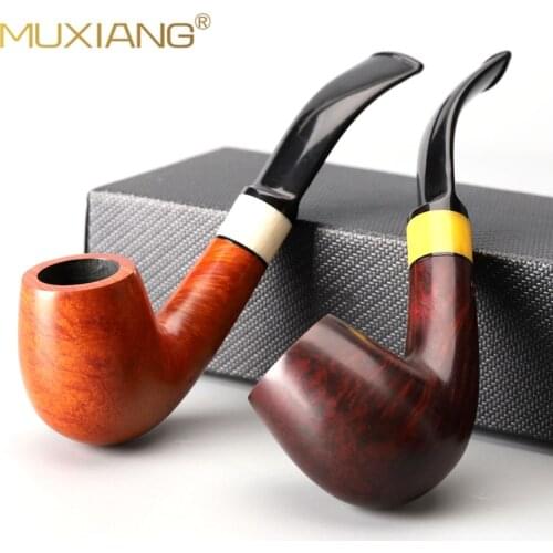 Ru-New Briar Wood Pipe 10 tools free Bent Smoking Pipe 9mm Filter Briar Tobacco Pipe Set Briar Pipe Smoking Accessories aa0380