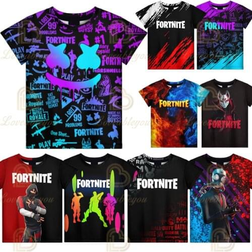 Children 100-160cm Kids Tops T-shirt Short-Sleeve Games 3D Printed T Shirts Funny Toddler Girls Boys Clothes Streetwear 4T-14T