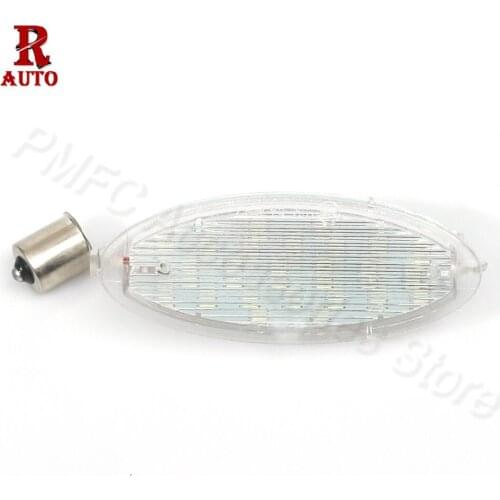 R-AUTO 1Pcs For Opel 2003 Vauxhall Astra F Corsa B Vectra Canbus No Error Accessorie 24LED License Plate Light Number Plate Lamp