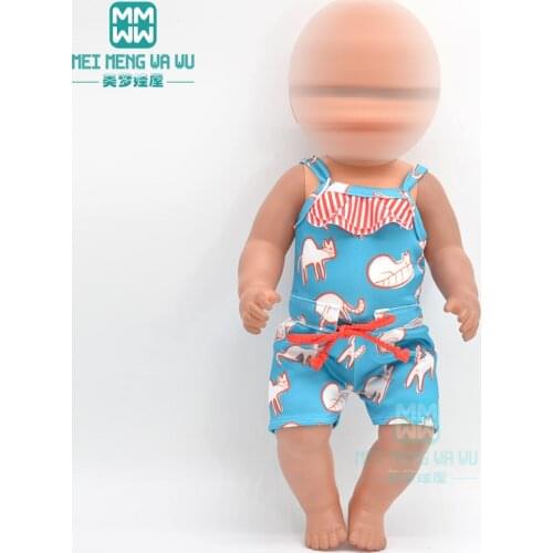 Toys for girls doll clothes for 17inch 43cm new born doll accessories for American fashion One-piece swimsuit, bikini