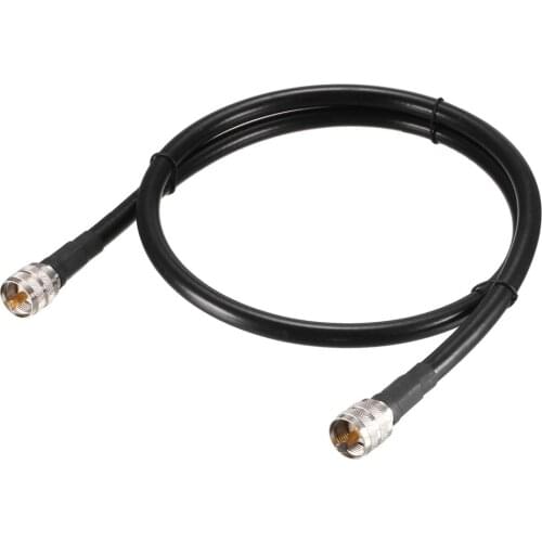 Uxcell 1/1.5/2/3/4/5/6/12Ft UHF Male PL-259 to UHF Male PL-259 Low Loss RG213 Coax Jumper Cable Coaxial Extension Cable